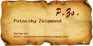 Potoczky Zsigmond névjegykártya